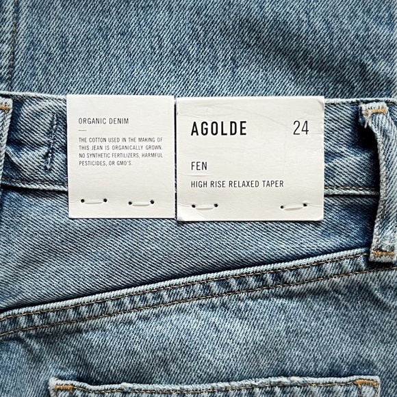 Agolde Fen High Rise Relaxed Taper Jeans in Wander - Size 24 - Picture 10 of 14